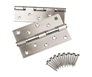 SOTECH 2 Pièces Gond de porte 127 x 76 x 2,5 mm Fourreau en acier | inoxydable SS304 roulements à billes avec vis en acier inoxydable Charnières et vissage Poids supporté 75kg