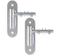 SOTECH 2 pièces Gonds de porte Ø 27 mm M16 x 96 mm Charge admissible 250 kg/pièce avec plaque de fixation en acier galvanisé Paumelles de porte Charnières de porte