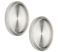 SOTECH 2 pièces Poignées de portes coulissantes MILA Poignée-Ø : 58 mm à coller avec colle UV Poignées de meubles en acier inox Poignées coquilles pour portes en verre et portes de chambres de