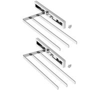 SOTECH 2 pièces Porte-Serviettes Elegance chromé 3 Bras 325 mm insérés, Porte-Serviettes rallongé 470 mm Porte-Serviettes