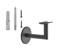 SOTECH 2 pièces support de main courante CLASSIC Noir hauteur 67,8 mm saillie 67,5 mm pour main courante avec Ø 45 mm Supports de garde-corps pour montage mural