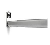 SOTECH 2 pièces Tige télescopique tube d'armoire réglable ovale/acier chromé/Longueur : 400-600 mm incl. 4 pièces palier de tige d'armoire