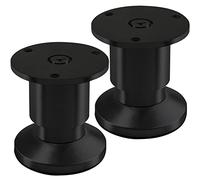SOTECH 2 pieds de meuble TERRA hauteur 50 mm noir anodisé Pieds de canapé réglables en hauteur jusqu'à max. 15 mm, charge 250 kg/par pied