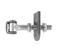 SOTECH 2 x Gond de Porte réglable M24 x 190 mm avec Patte à Souder à Forme | de U Ferrure pour Portail Charnière pour Porte