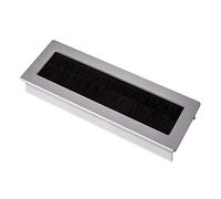 SOTECH 2 x passage de câbles Toledo en aluminium anodisé argenté 150 x 70 mm Dimensions de montage : 140 x 62 x 15,3 mm Passage de câbles