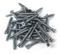 SOTECH 20 pièces Vis d'assemblage Confirmat Vis de connexion Connecteur | de meuble 6,3 x 50 mm | Acier galvanisé |Entraînement: Douille hexagonale SW4 (HEX 4)