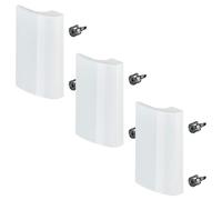 SOTECH 3 pièces Poignée de porte de balcon SEJA aluminium 82 x 52 x 20 mm blanc Poignée à tirer Poignée de porte de terrasse