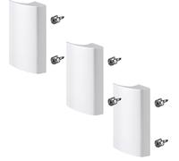 SOTECH 3 x 85 x 40 x 20 mm Poignée de porte de balcon SEJA II aluminium | blanc Poignée de porte de terrasse
