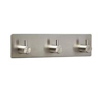 SOTECH 3 x Crochet Mural PANDORA Triple (180 x 45 x 29 mm) Acier Inox Autoadhésif 3M pour Cuisine et Bain Crochets de Mur Barre