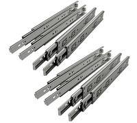 SOTECH 4 paires (8 pièces) Coulisse à sortie totale KV1-45-H45-L300-NF 300 mm (insérées) Glissières de tiroir sur roulements à billes Capacité de charge 45 Kg