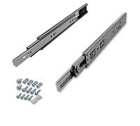 SOTECH 4 paires de Coulisses à sortie totale KV-45-H45-L500-SE-MS 500 mm à retour automatique, capacité de charge 45 kg, glissière télescopique avec jeu de vis