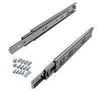 SOTECH 4 paires de Coulisses à sortie totale KV1-45-H45-L400-NF-MS 400 mm version standard, charge admissible 45 kg, glissière télescopique avec kit de visserie