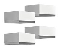 SOTECH 4 pcs. Pieds de Meubles MOTEL 30 mm 65 x 65 mm Chrome poli Pieds de Support en Aluminium