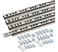 SOTECH 4 pièces (2 paires) Coulisses à billes 342 mm 17 mm Rainure Extension de tiroir - Glissières pour tiroirs - Système de coulisses pour tiroirs - Coulisse sortie partielle