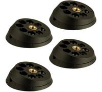 SOTECH 4 pièces Ferrure pour pied de table TWIST'N TURN pour pieds de meubles jusqu'à Ø 60 mm avec filetage M10, fonction d'inclinaison unique en cinq étapes : 0°, 5,5°, 10,5°, 13,5° et 15°