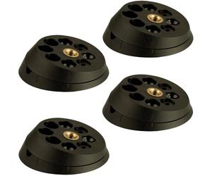 SOTECH 4 pièces Ferrure pour pied de table TWIST'N TURN pour pieds de meubles jusqu'à Ø 60 mm avec filetage M10, fonction d'inclinaison unique en cinq étapes : 0°, 5,5°, 10,5°, 13,5° et 15°