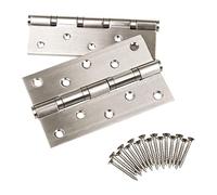 SOTECH 4 pièces Paumelles de porte 127 x 76 x 2,5 mm Paumelle à visser en acier inoxydable SS304 montée sur roulement à billes avec vis Capacité de charge 75 kg
