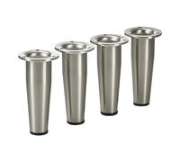SOTECH 4 pièces Pied de meuble FOX-TROT Pieds de canapé aspect inox/Hauteur : 120 mm réglable