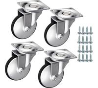 SOTECH 4 pièces roulettes de meuble Ø 50 mm LINDAU gris argenté/noir