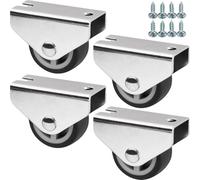 SOTECH 4 roulettes fixes Ø 30 mm PASSAU avec kit de visserie | pour montage au sol Roulettes de transport Roulettes de meuble