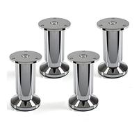 SOTECH 4 x Pied de Meuble Ajustable Chromé astiqué Capacité de Levage 250 kg Hauteur 100 mm