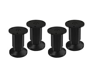 SOTECH 4 x Pieds de Meuble Alpha Pieds de canapé réglables anodisés Noir, Chargeable jusqu'à 250 kg Hauteur : 80 mm