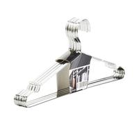 SOTECH 5 cintres design, acier inoxydable brossé (SS201), 450 x 193 mm, profil plat : 8 x 2,5 mm avec rainure antidérapante, cintres pour armoires et porte-manteaux