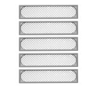 SOTECH 5 pièces Grilles d'aération 172,5 x 41 mm/Profondeur d'encastrement : 7 mm Diffuseurs d'air avec perforation en losange à encastrer avec bordure de recouvrement