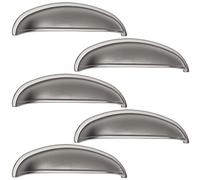 SOTECH 5 pièces Poignée coquille NICK aspect inox mat Distance de perçage 96 mm Poignée de porte Poignée de commode Poignées de