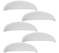 SOTECH 5 pièces Poignée coquille NICK Blanc mat Distance de perçage 96 mm Poignées de commode Poignée de tiroir Poignée coquille de