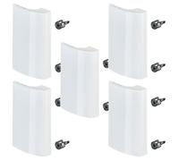 SOTECH 5 pièces Poignée de porte de balcon SEJA aluminium | 82 x 52 x 20 mm blanc Poignée à tirer Poignée de porte de terrasse