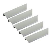 SOTECH 5 poignées de meuble Blankett Jane 150 mm Chromé mat BA 96 mm Poignées d'armoire à monter à l'intérieur de la façade, vis de fixation incluses