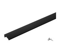 SOTECH 5 poignées de meuble Blankett Jane 330 mm noir BA 3 x 96 mm Poignées d'armoire à monter à l'intérieur de la façade, vis de fixation incluses