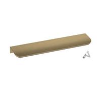 SOTECH 5 poignées de meuble blankett Tommy aspect laiton brossé 200 mm Barres de poignée à monter à l'intérieur de la façade, vis de fixation incluses