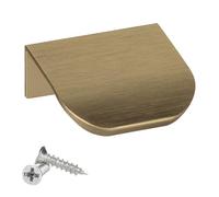 SOTECH 5 poignées de meuble blankett Tommy aspect laiton brossé 40 mm Poignées d'armoire à monter à l'arrière, vis de fixation incluses