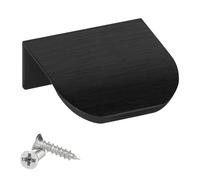 SOTECH 5 poignées de meuble blankett Tommy noir brossé 40 mm Poignées d'armoire à monter à l'arrière, vis de fixation incluses