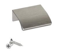 SOTECH 5 poignées de meubles Blankett Alex aspect inox brossé 40 mm Poignées d'armoires pour montage arrière, vis de fixation incluses