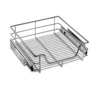 SOTECH 50 cm Tiroir télescopique à sortie totale avec guidage à billes 20 kg Capacité de charge Chrome poli Tiroir Panier