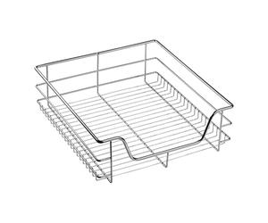SOTECH 50 cm Tiroir télescopique avec SoftClose Coulisse à sortie totale avec guidage à billes Capacité de charge 20 kg Chrome poli