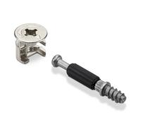 50 pièces HETTICH Connecteur de Meubles Pièce de Raccordement de Meubles Roue Excentrique RASTEX 15 (Ø 15 mm) et cheville Twister DU 232 T (M6 x 11 mm) Ferrure d'assemblage à excentrique de SOTECH