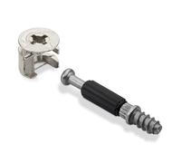 50 pièces HETTICH Connecteur de Meubles Pièce de Raccordement de Meubles Roue Excentrique RASTEX 15 (Ø 15 mm) et cheville Twister DU 232 T (M6 x 11 mm) Ferrure d'assemblage à excentrique de SOTECH