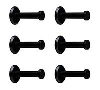 SOTECH 6 pièces patères TALEA véritable inox massif noir mat Ø 10/15 mm longueur 50 mm longueur totale 53 mm patères avec plaque patères murales à montage encastré