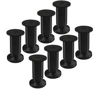 SOTECH 8 pieds de meuble TERRA hauteur 100 mm noir anodisé Pieds d'armoire réglables en hauteur jusqu'à 15 mm, charge jusqu'à 250 kg/par pied