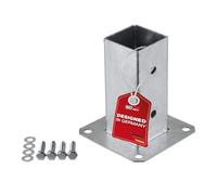 SOTECH Ancrage de sol à visser carré 60 x 60 mm, hauteur 152 mm, acier galvanisé à chaud, support de clôture pour bois carré - optimal pour jardin ou terrasse