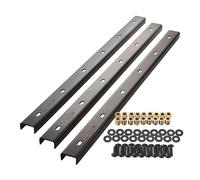 SOTECH Barres d'arête 3 pièces en forme de U en acier au look industriel 70 x 4 x 2 cm pour plateaux de table/vis de fixation et manchons à visser inclus Profilé de renfort, profilé en U