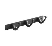 SOTECH Blackline FORTE Barre à crochets 257 mm avec 3 crochets, revêtement époxy noir Portemanteau