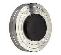 SOTECH Butée de porte murale Zeus hauteur 15,5 mm en acier inoxydable véritable Ø 60 mm avec tampon en caoutchouc Ø 33 mm