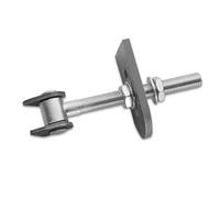 SOTECH Charnière de portail réglable M16 x 185 mm avec pattes à souder, ferrure de portail, charnière de portail en acier, charnière de portail en acier