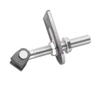 SOTECH Charnière de portail réglable M20 x 190 mm avec pattes à souder, ferrure de portail, charnière de portail en acier, charnière de portail en acier