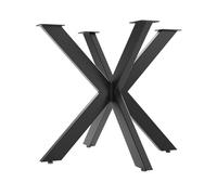 SOTECH Châssis de table SPIDER/Pieds de table lourds en acier noir/Montage facile/Patins de table pour les projets de bricolage Tables de salle à manger 710 x 850 x 850 mm